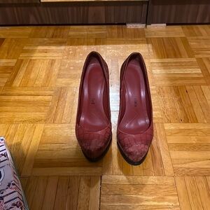 Luxury Rebel burgundy pumps